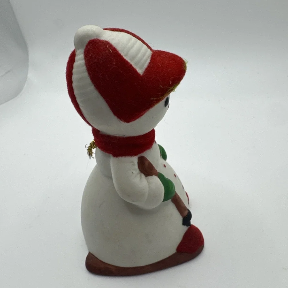 Vintage Jasco Skiing Snowman Christmas Bell‎
